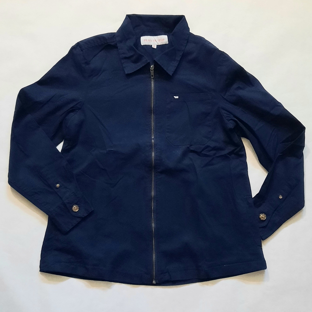 NWOT Peau De Loup Car Coat, Midnight - Size 6